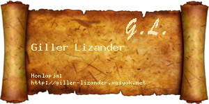 Giller Lizander névjegykártya